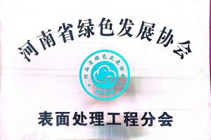 河南省綠色發(fā)展協(xié) 表面處理工程分會